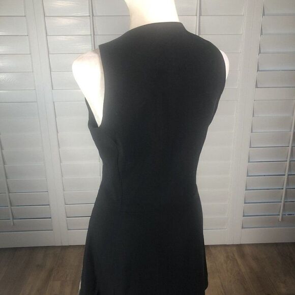 Rebecca Taylor Womens Silk Sleeveless Zip Up A-Line Dress Black Size 8 - Picture 11 of 12